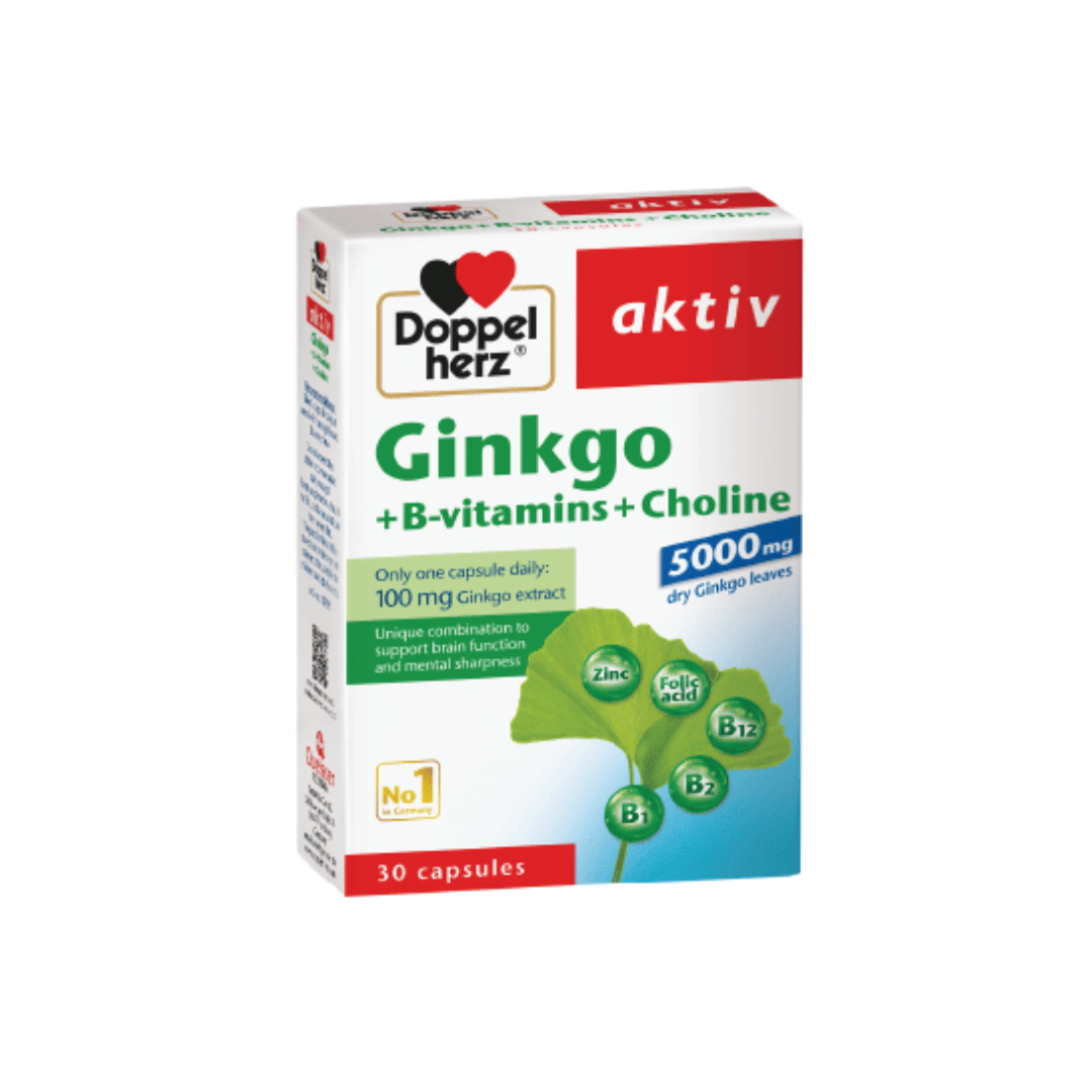 GINKO + VITAMIN B + CHOLINE DOPPEL HERZ (30 VIÊN)